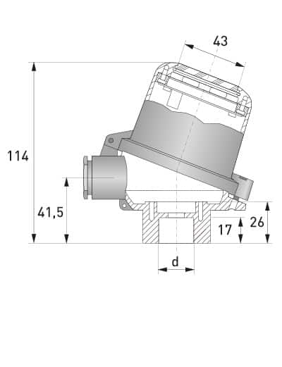 Kopplingshuvud BUZ-HW med integrerad display av typ LCD H20