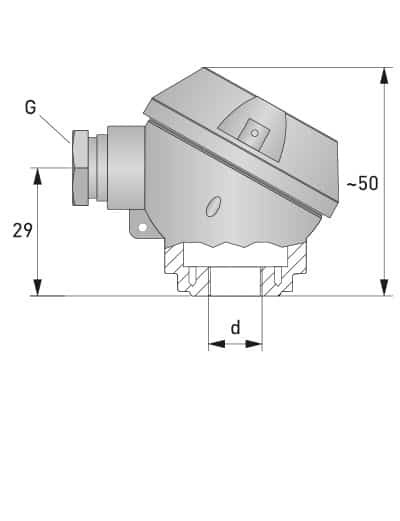 Kopplingshuvud MA i lackerad aluminium