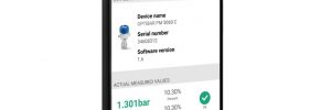 Appen OPTICHECK Pressure Mobile på en smartphone